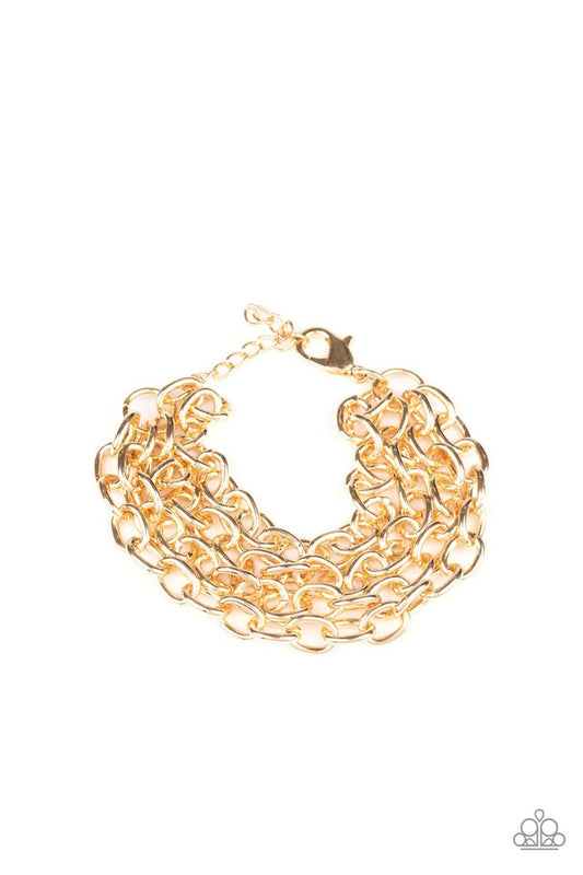 Fast Ball - Gold - Paparazzi Bracelet Image