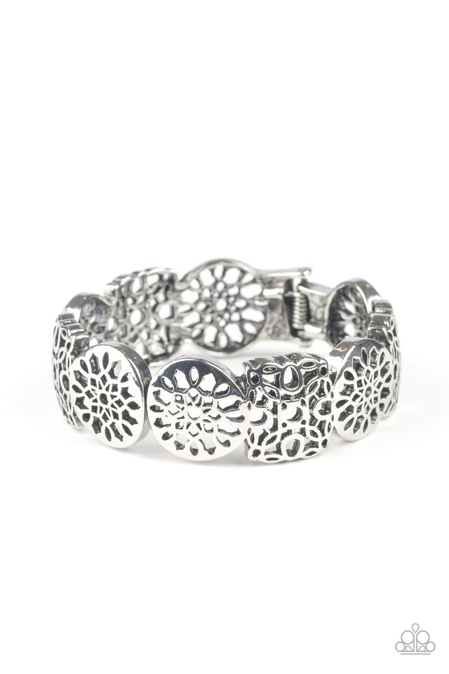 Mandala Mixer - Silver - Paparazzi Bracelet Image