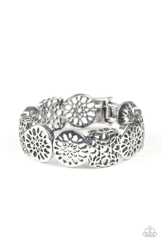 Mandala Mixer - Silver - Paparazzi Bracelet Image
