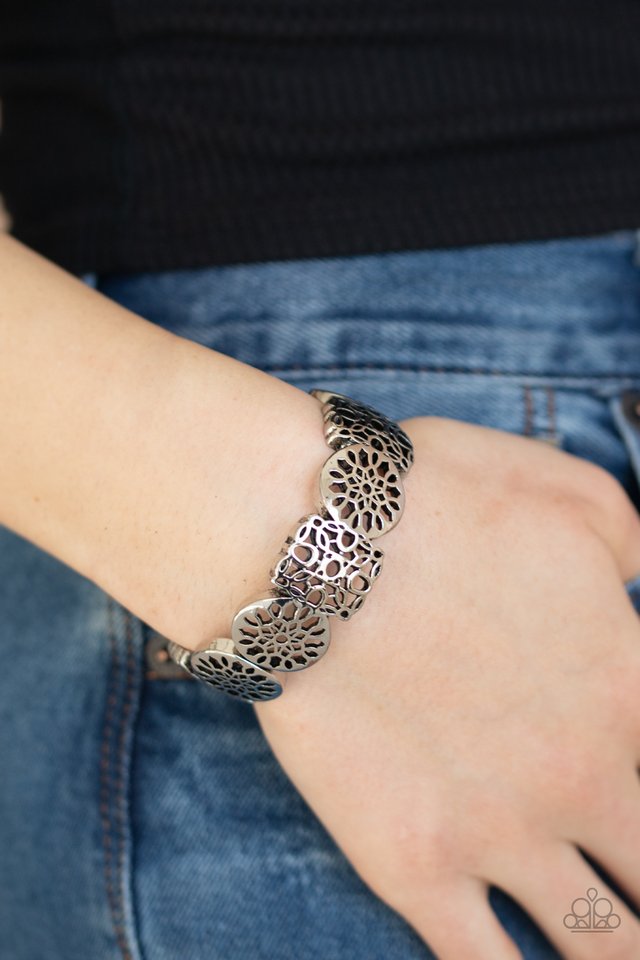 Mandala Mixer - Silver - Paparazzi Bracelet Image