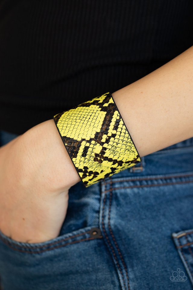 The Rest Is HISS-tory - Yellow - Paparazzi Bracelet Image