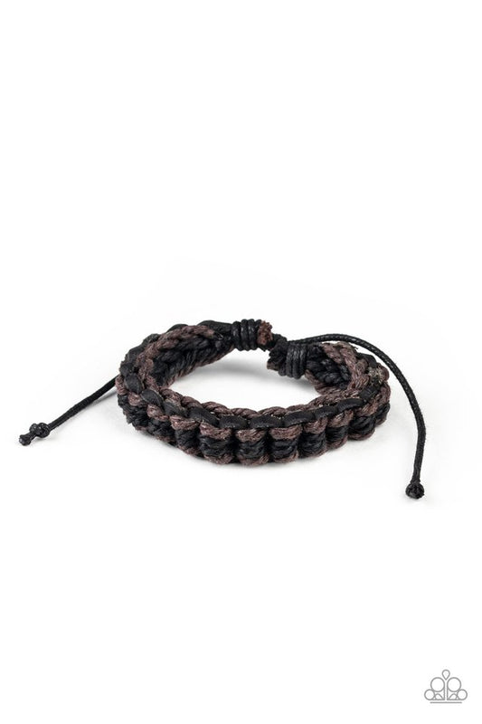 WEAVE It To Me - Black - Paparazzi Bracelet Image