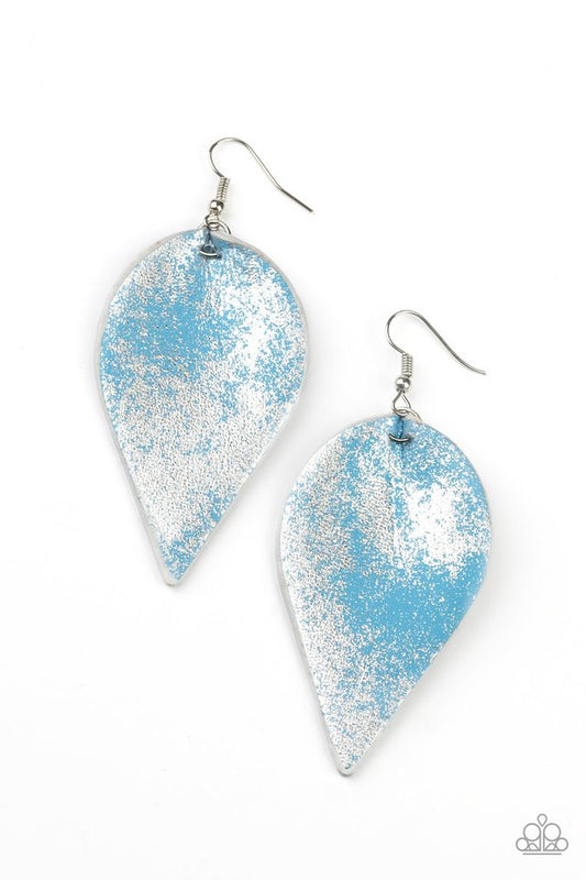 Enchanted Shimmer - Blue - Paparazzi Earring Image