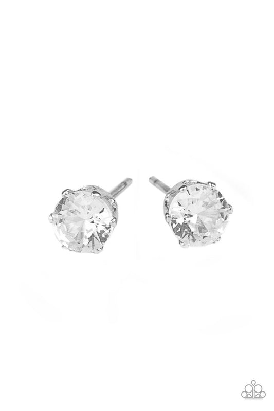 Delicately Dainty - White - Paparazzi Earring Image