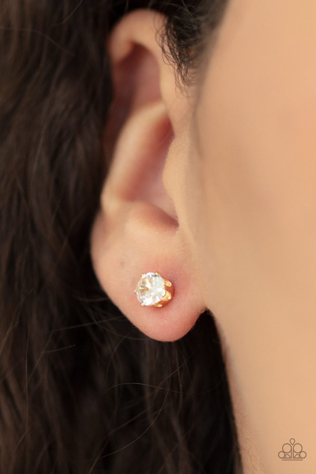 Delicately Dainty - Gold - Paparazzi Earring Image