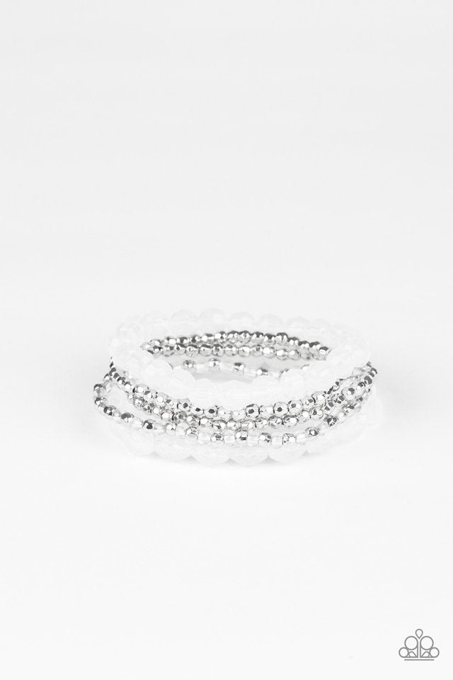 Sugary Sweet - White - Paparazzi Bracelet Image