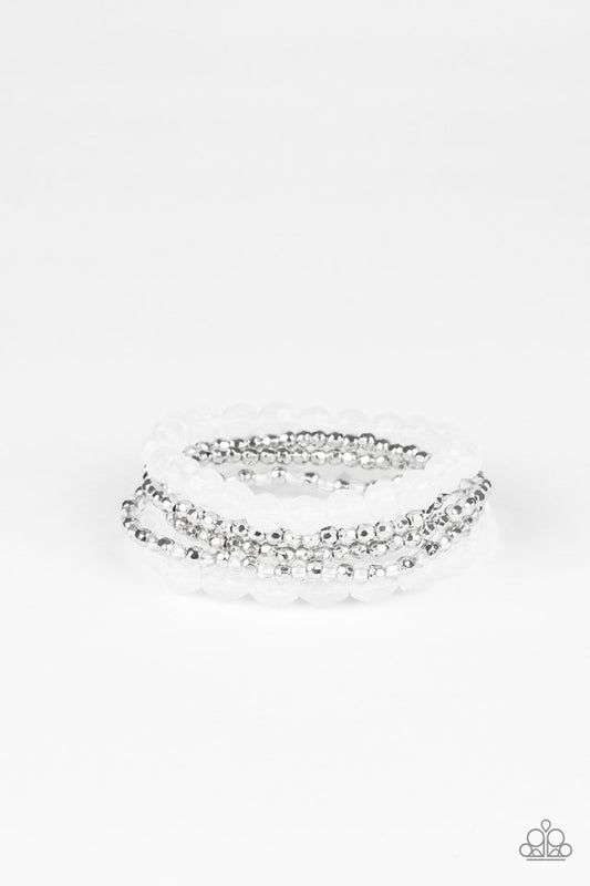 Sugary Sweet - White - Paparazzi Bracelet Image