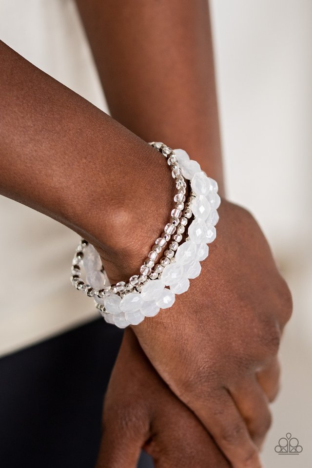 Sugary Sweet - White - Paparazzi Bracelet Image