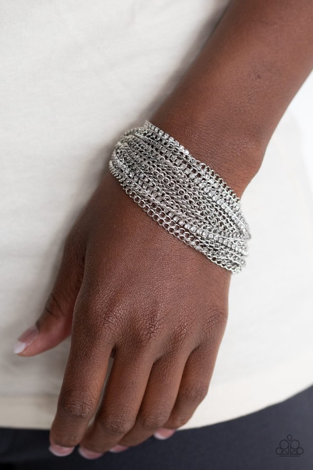 Pour Me Another - White - Paparazzi Bracelet Image