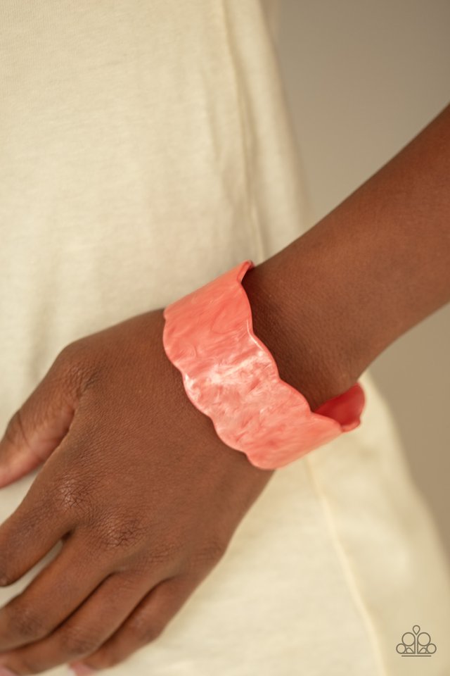 Retro Ruffle - Orange - Paparazzi Bracelet Image