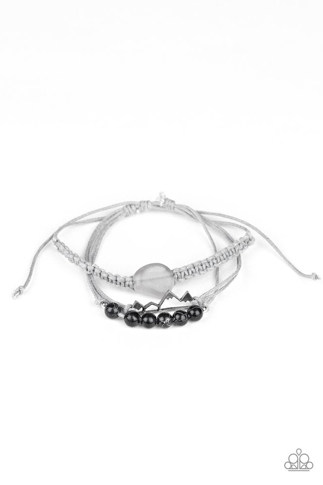 Climbing Mountains - Black - Paparazzi Bracelet Image