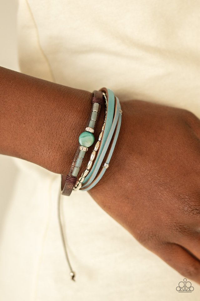 Geo Trek - Blue - Paparazzi Bracelet Image