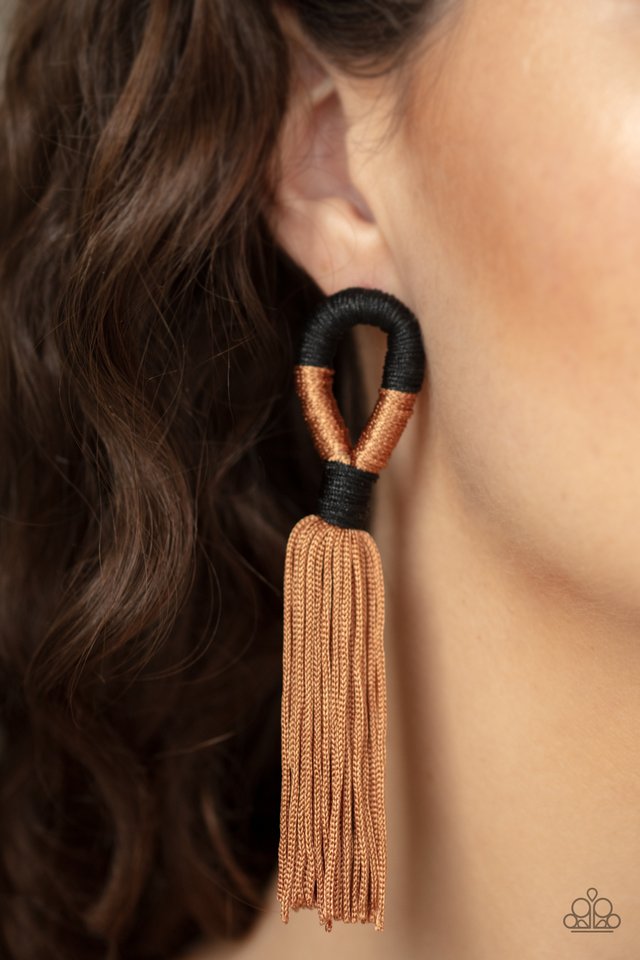 Moroccan Mambo - Brown - Paparazzi Earring Image