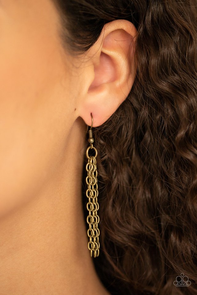 Unlock My Heart - Brass - Paparazzi Necklace Image