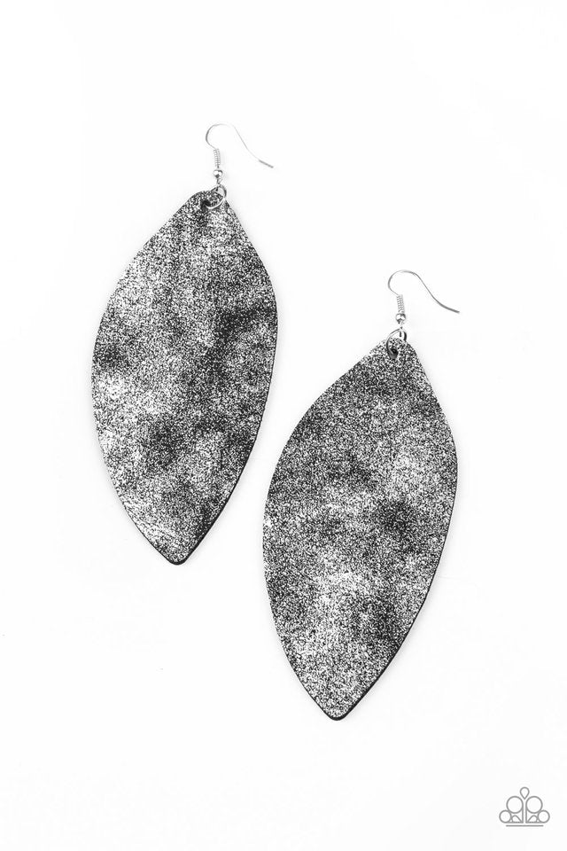 Serenely Smattered - Black - Paparazzi Earring Image