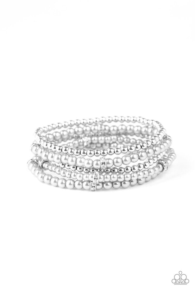 Fiercely Frosted - Silver - Paparazzi Bracelet Image