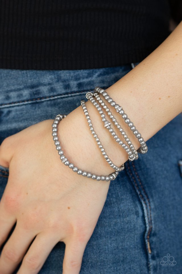 Fiercely Frosted - Silver - Paparazzi Bracelet Image
