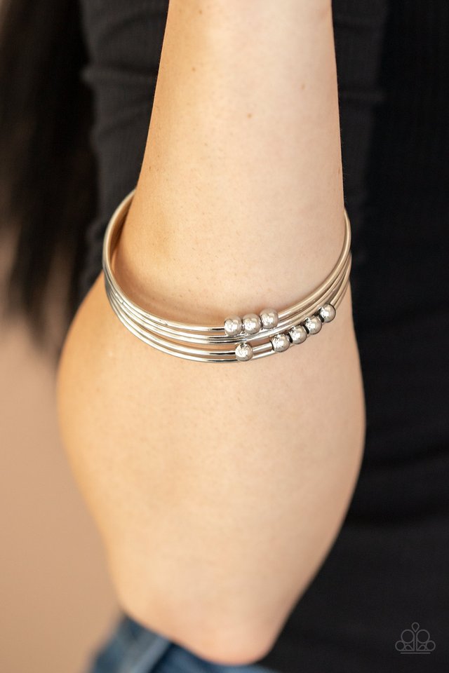 Stack Challenge - Silver - Paparazzi Bracelet Image