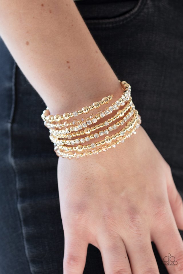 ICE Knowing You - Gold - Paparazzi Bracelet Image