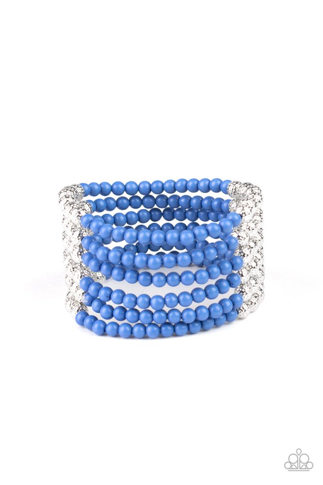 LAYER It On Thick - Blue - Paparazzi Bracelet Image