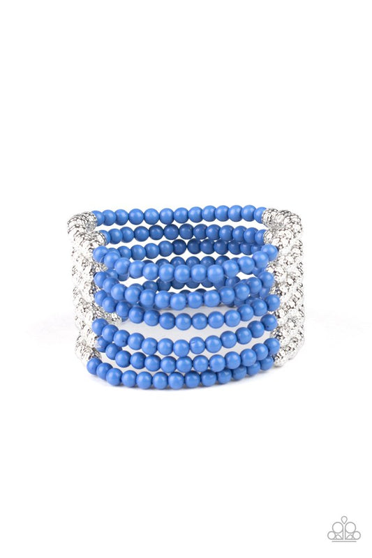 LAYER It On Thick - Blue - Paparazzi Bracelet Image