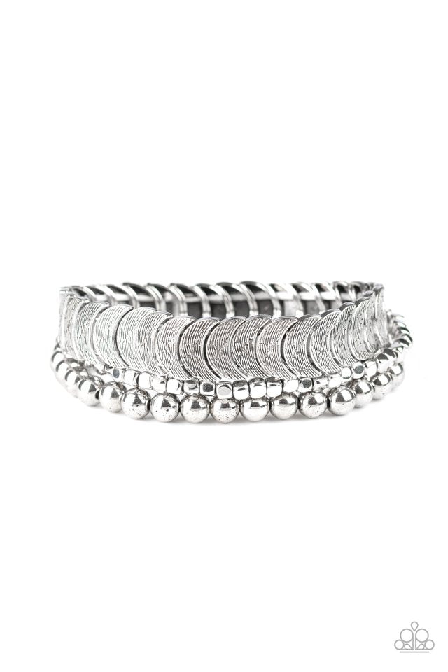 LAYER It On Me - Silver - Paparazzi Bracelet Image