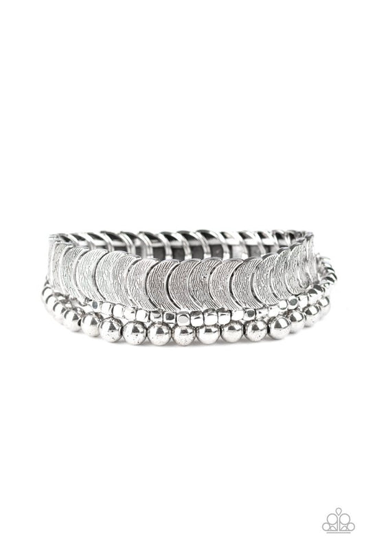LAYER It On Me - Silver - Paparazzi Bracelet Image