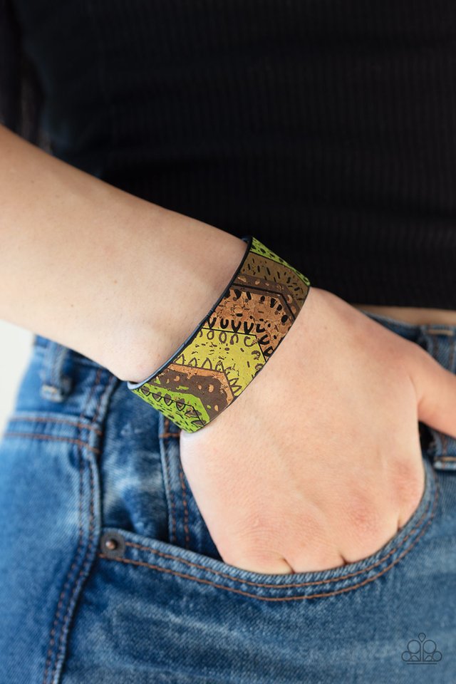 Come Uncorked - Green - Paparazzi Bracelet Image