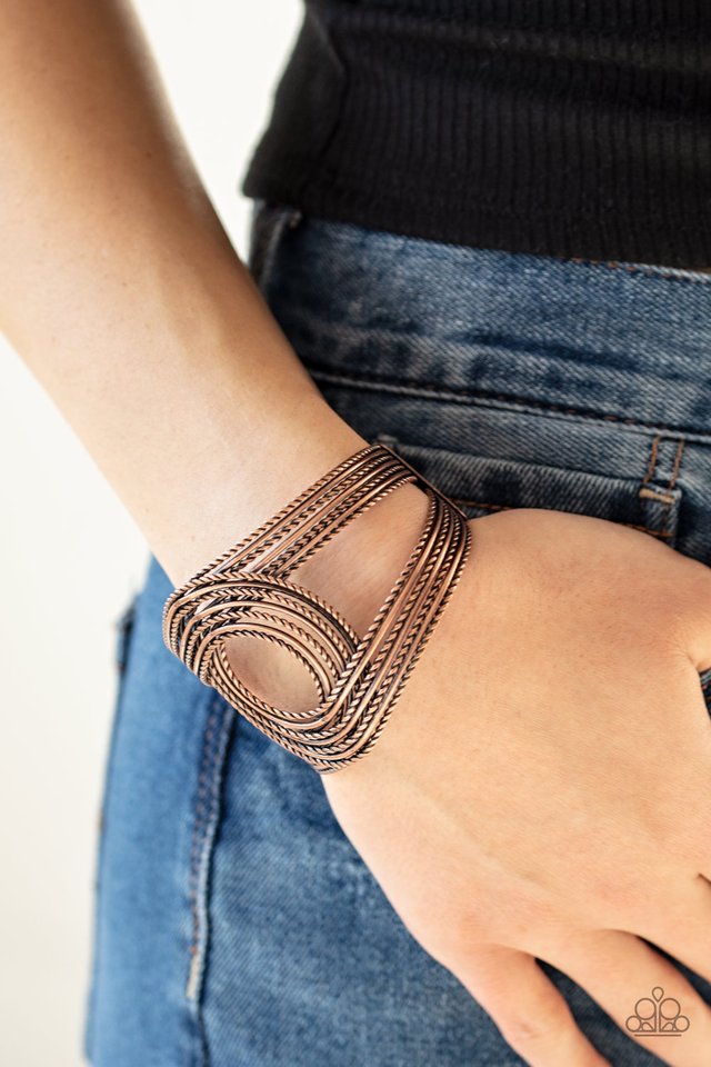 Rustic Coils - Copper - Paparazzi Bracelet Image