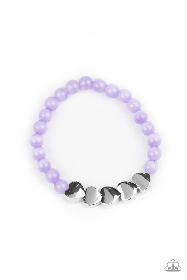 Heart-Melting Glow - Purple - Paparazzi Bracelet Image