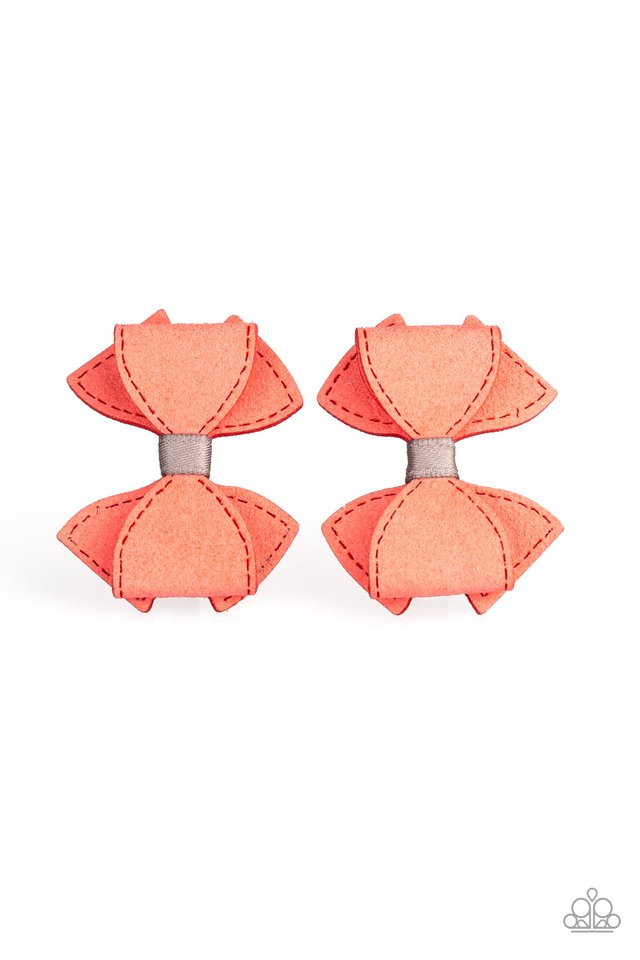 Boots and Bows - Orange - Paparazzi Hair Accessories Image