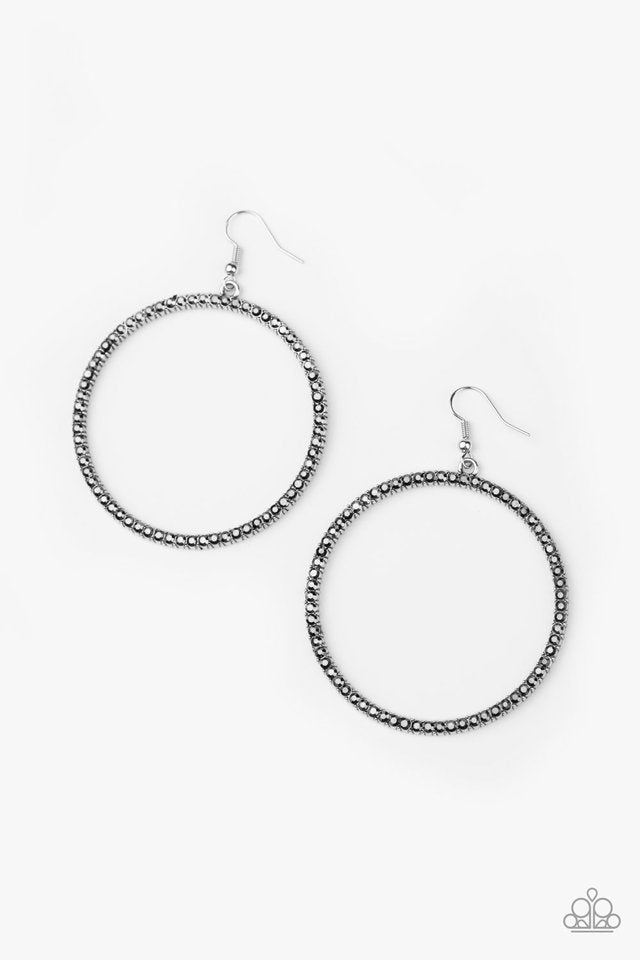 Just Add Sparkle - Silver - Paparazzi Earring Image