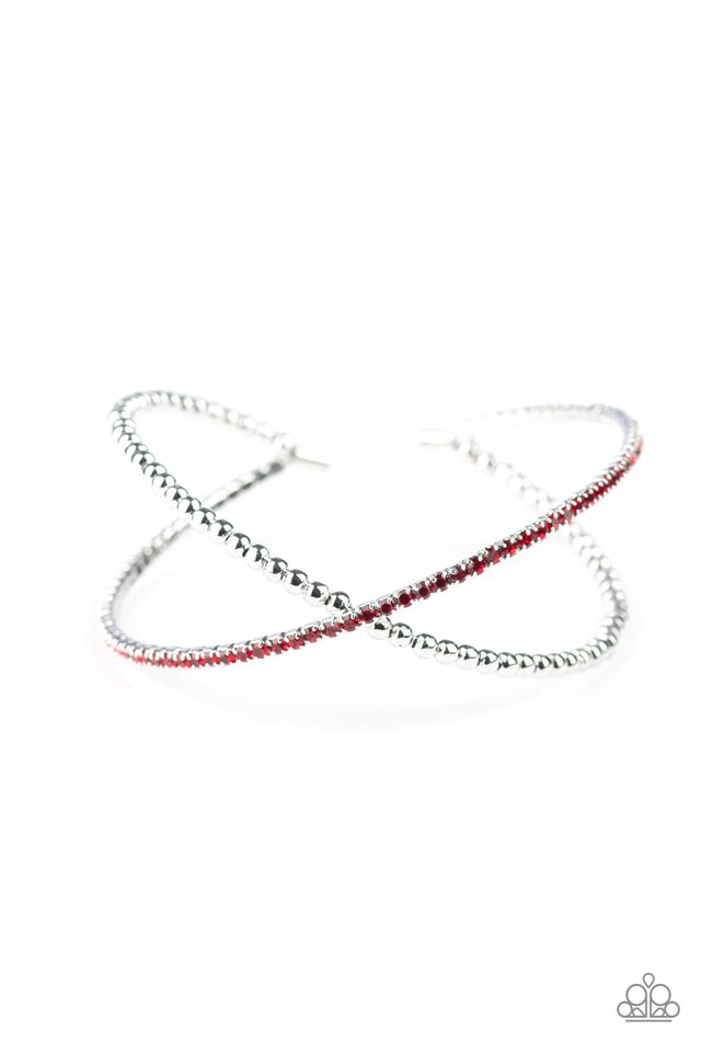 Chicly Crisscrossed - Red - Paparazzi Bracelet Image