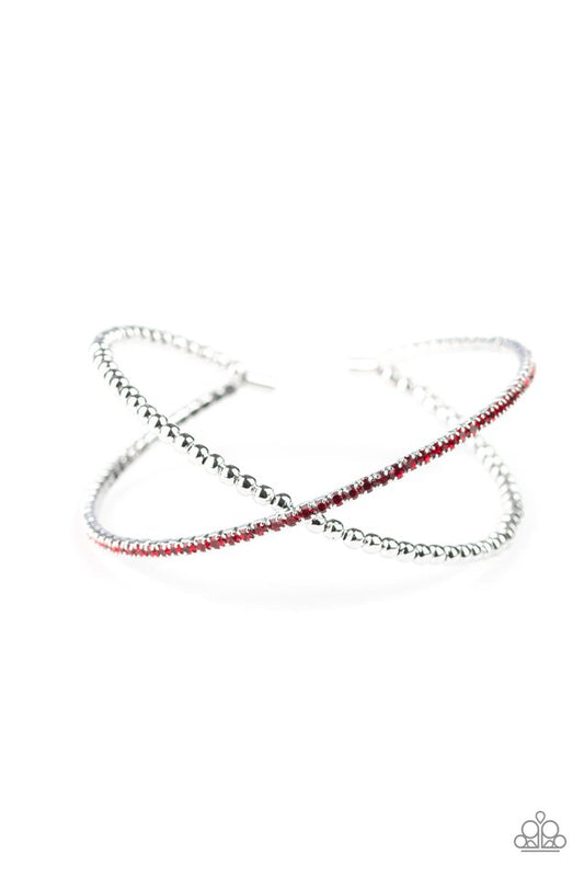 Chicly Crisscrossed - Red - Paparazzi Bracelet Image