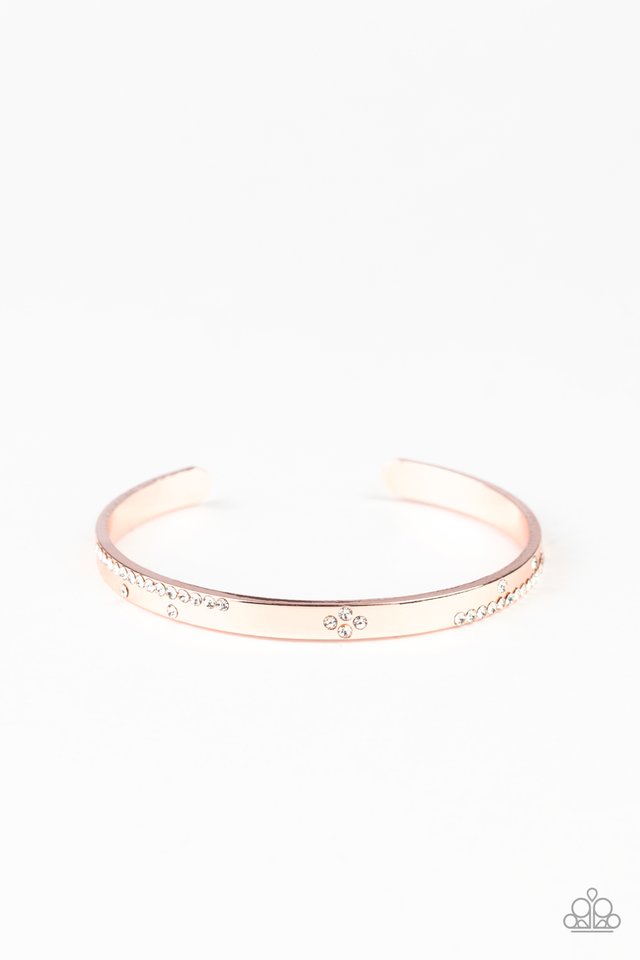 Dainty Dazzle - Rose Gold - Paparazzi Bracelet Image