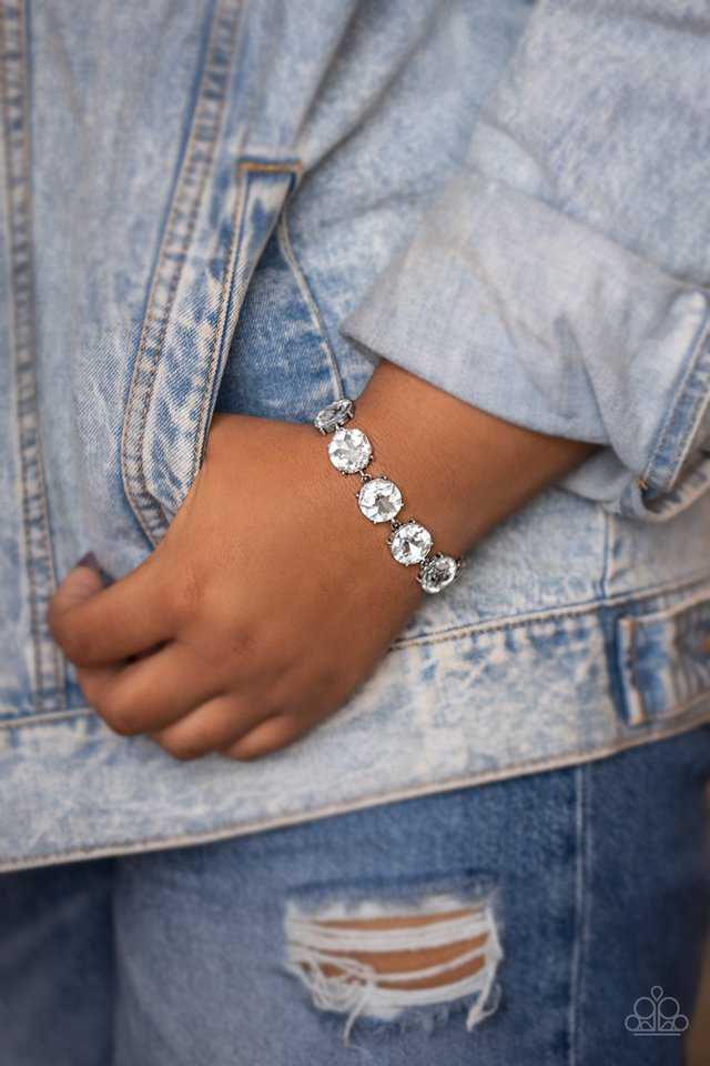 Fabulously Flashy - White - Paparazzi Bracelet Image