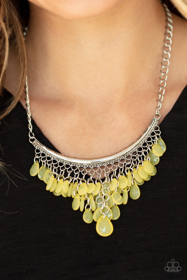 Rio Rainfall - Yellow - Paparazzi Necklace Image