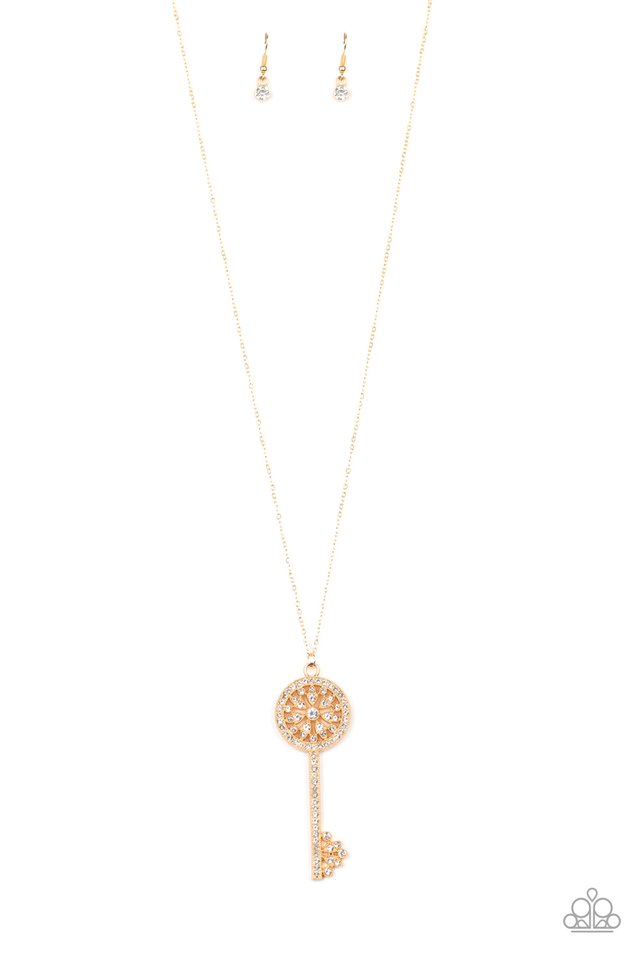 Keeping Secrets - Gold - Paparazzi Necklace Image