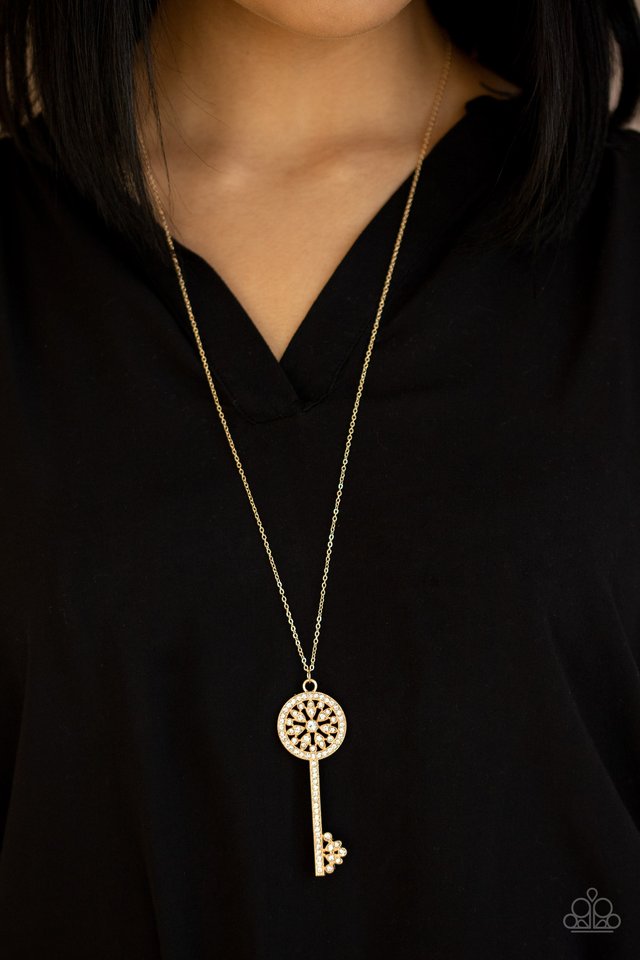 Keeping Secrets - Gold - Paparazzi Necklace Image