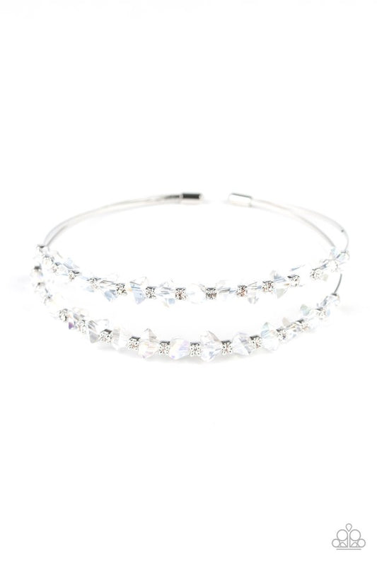 Prismatic Posh - White - Paparazzi Bracelet Image