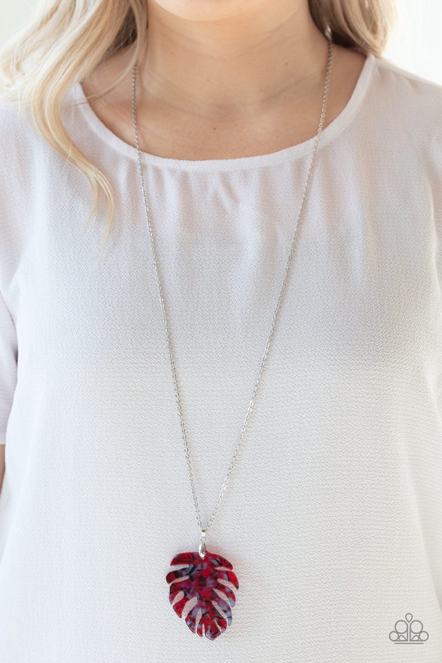 Prismatic Palms - Red - Paparazzi Necklace Image