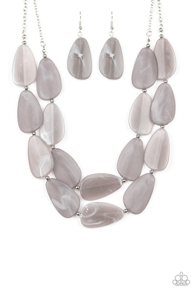 Colorfully Calming - Silver - Paparazzi Necklace Image