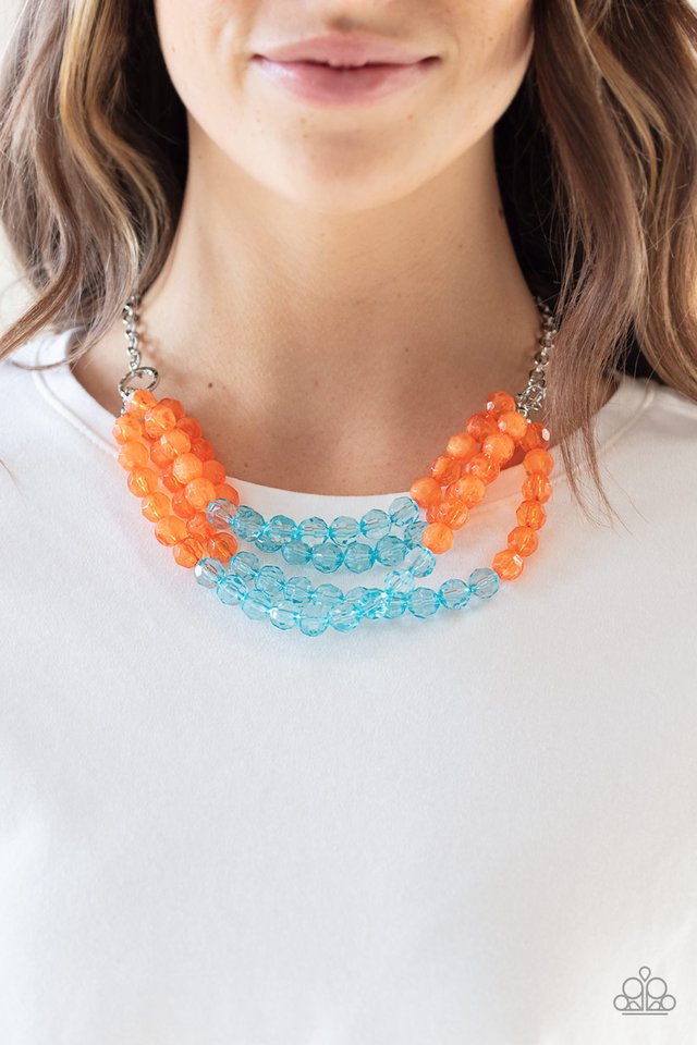Summer Ice - Orange - Paparazzi Necklace Image