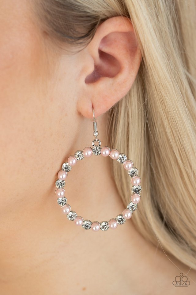 Pearl Palace - Pink - Paparazzi Earring Image
