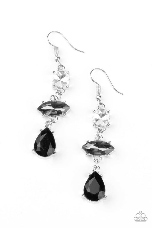 Starlet Twinkle - Black - Paparazzi Earring Image