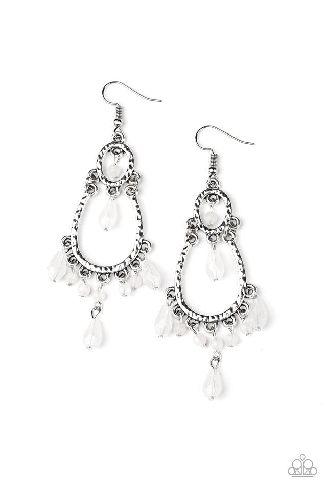 Summer Sorbet - White - Paparazzi Earring Image