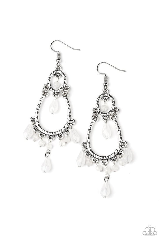 Summer Sorbet - White - Paparazzi Earring Image