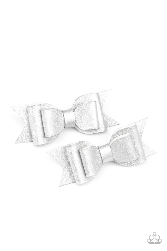 Totally BOWS My Mind! - Silver - Paparazzi Hair Accessories Image