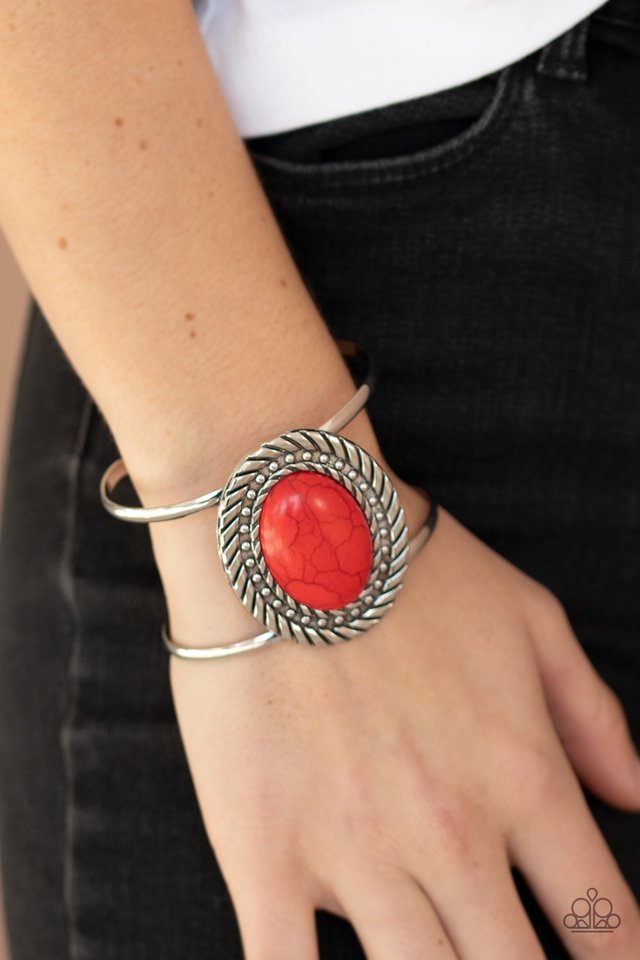 Desert Aura - Red - Paparazzi Bracelet Image