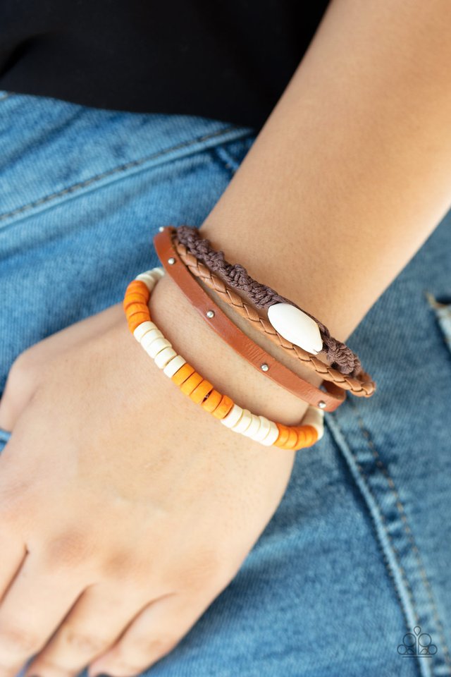 Beach Bounty - Orange - Paparazzi Bracelet Image